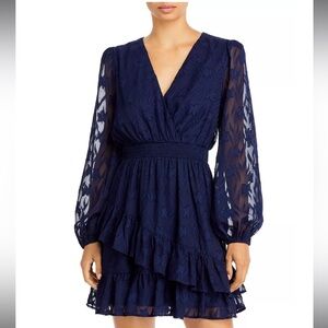 NWOT AQUA Asymmetrical Ruffle Dress